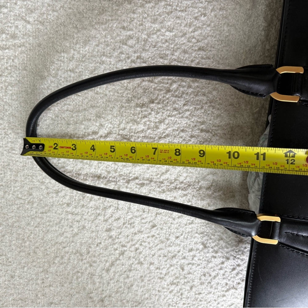 MaxMara Black and Gold Leather Tote - Picture 13 of 15